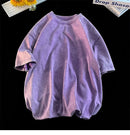 Qualidade oversized ácido lavado y2k t camisa masculina vintage camisetas streetwear lavagem mineral camisetas menino solto marca de luxo topos