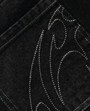 90s retro rua bordado jeans masculino r & b cor sólida solta calças retas feminino y2k harajuku hip hop estilo punk jeans masculino