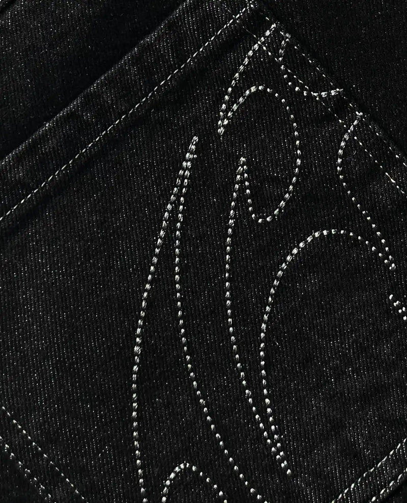 90s retro rua bordado jeans masculino r & b cor sólida solta calças retas feminino y2k harajuku hip hop estilo punk jeans masculino