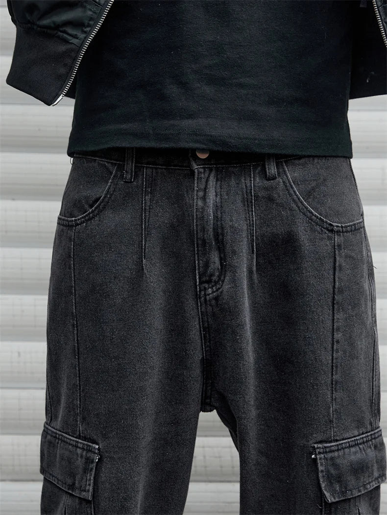 Y2k novos jeans baggy masculino hip hop harajuku calças de perna larga calças jeans masculinas streetwear coreano calças de carga oversize