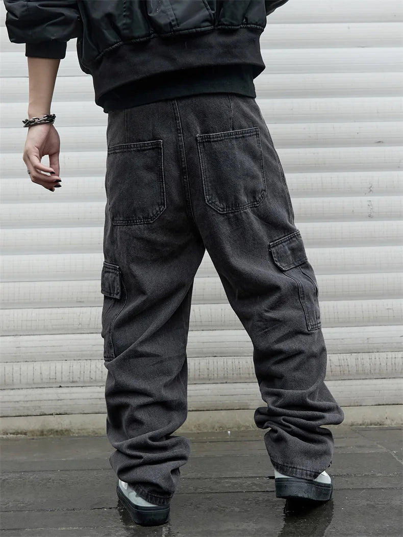 Y2k novos jeans baggy masculino hip hop harajuku calças de perna larga calças jeans masculinas streetwear coreano calças de carga oversize