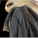 Qualidade oversized ácido lavado y2k t camisa masculina vintage camisetas streetwear lavagem mineral camisetas menino solto marca de luxo topos