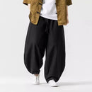 Primavera masculina solta harem calças de linho chinês oversize sweatpants alta qualidade casual marca masculina harem calças