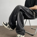 2024 novos jeans masculinos estilo americano estrela bordado na moda marca high street vintage angustiado versátil perna calças de emagrecimento