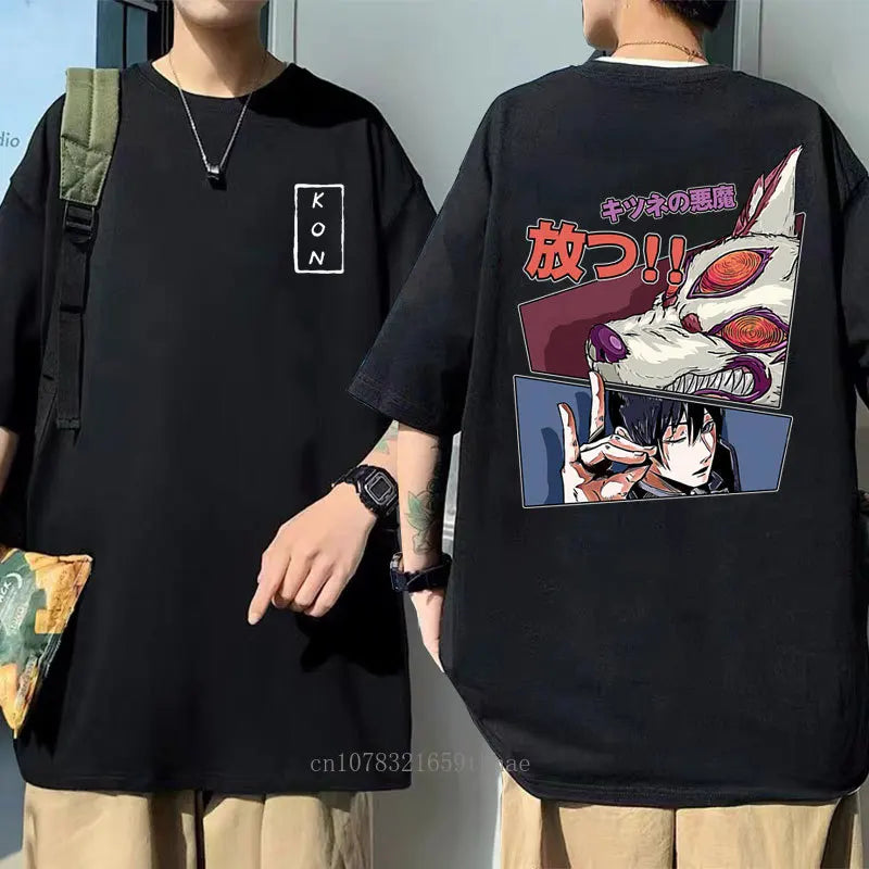 Anime japonês dos desenhos animados kon camisa masculina correndo esportes solto oversized camiseta de manga curta algodão verão masculino topo t camisa