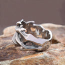 Moda vintage oco para fora design coroa de espinhos anéis para homens mulheres de aço inoxidável punk motociclista presentes festa de casamento atacado