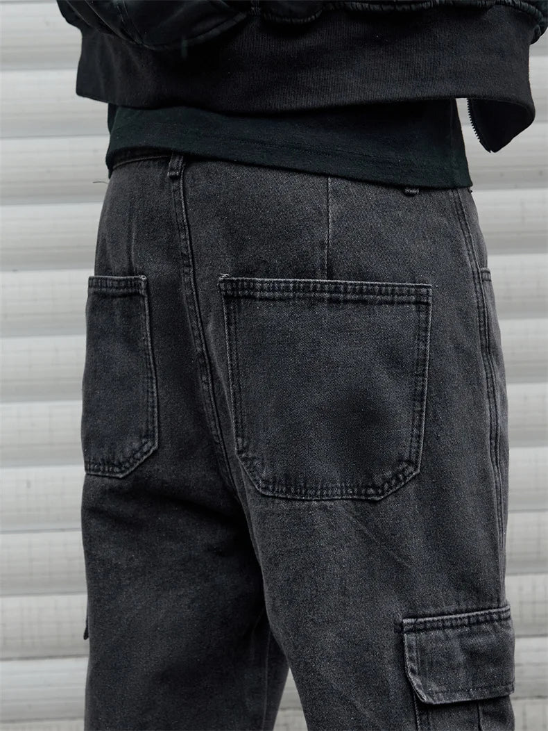 Y2k novos jeans baggy masculino hip hop harajuku calças de perna larga calças jeans masculinas streetwear coreano calças de carga oversize