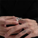 Cyberpunk alienígena anel irregular unissex hip-hop anéis de abertura exagerados carnaval jóias acessórios presente de natal