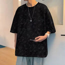 Camiseta masculina verão respirável tie dye em torno do pescoço t legal conforto verão casual topo novo tecido na moda 2025 venda quente moda