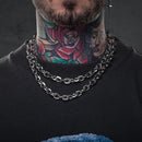 8mm grosso chanfrado cabo link corrente colar de aço inoxidável grunge jóias punk gótico colar presente para ele