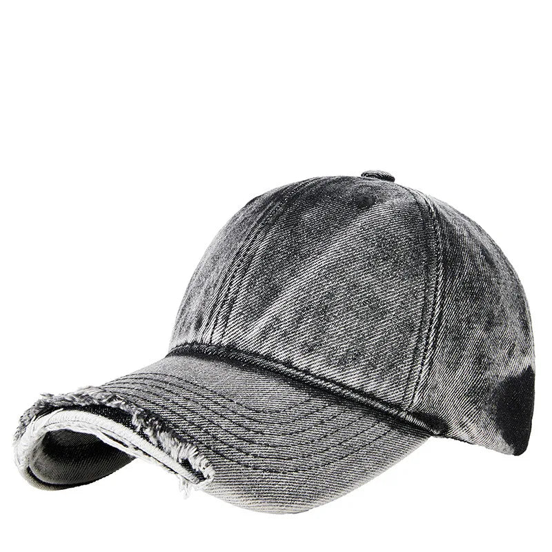 Boné de beisebol jeans vintage velho para homens, tampas de sol grandes, chapéu snapback hip-hop para senhora, moda, novo, 55-62cm, 2021