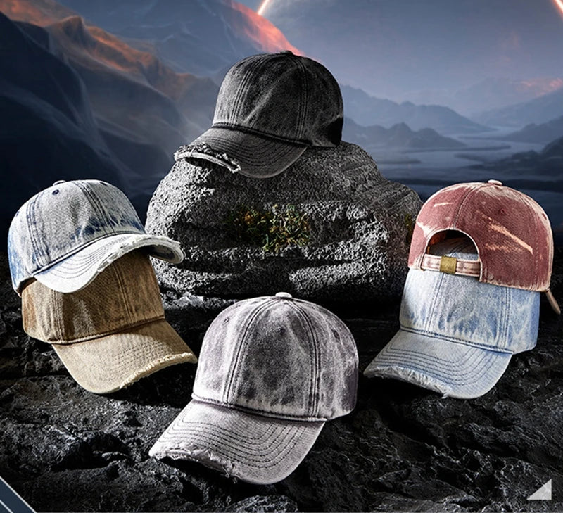 Boné de beisebol jeans vintage velho para homens, tampas de sol grandes, chapéu snapback hip-hop para senhora, moda, novo, 55-62cm, 2021