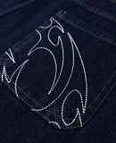 90s retro rua bordado jeans masculino r & b cor sólida solta calças retas feminino y2k harajuku hip hop estilo punk jeans masculino