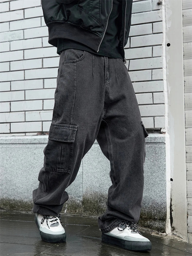 Y2k novos jeans baggy masculino hip hop harajuku calças de perna larga calças jeans masculinas streetwear coreano calças de carga oversize