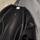 2024 verão americano ins nova camiseta masculina solta casual em torno do pescoço streetwear y2k design personalizado estilo casual topos