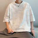 Camiseta masculina verão respirável tie dye em torno do pescoço t legal conforto verão casual topo novo tecido na moda 2025 venda quente moda