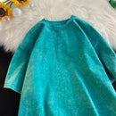 Camiseta vintage masculina de grandes dimensões, camiseta de manga curta para homens, camiseta de algodão rosa, camiseta grande y2k