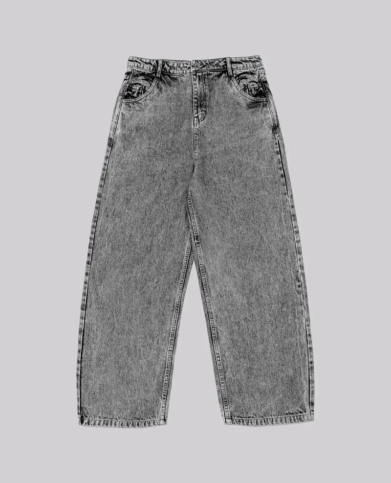 90s retro rua bordado jeans masculino r & b cor sólida solta calças retas feminino y2k harajuku hip hop estilo punk jeans masculino