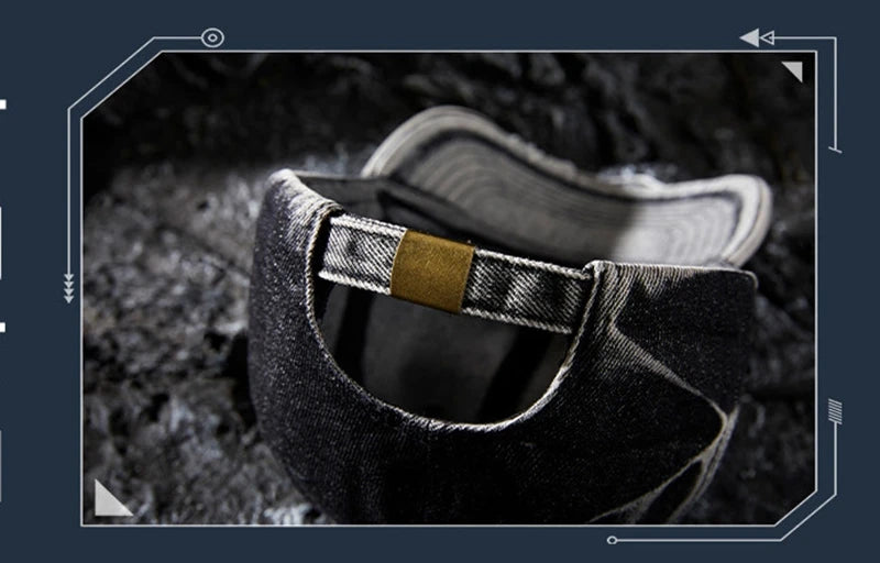 Boné de beisebol jeans vintage velho para homens, tampas de sol grandes, chapéu snapback hip-hop para senhora, moda, novo, 55-62cm, 2021