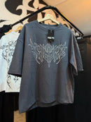 American street hip-hop retro listrado moda solta camiseta masculina verão novo harajuku y2k casual punk de manga curta feminino