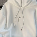 Casual gola alta moletom com capuz masculino primavera outono na moda desportivo estilo retro japonês jovem jaqueta aérea