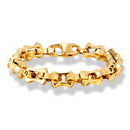 Mkendn locomotiva vintage oxidado preto quilha elo de corrente pulseira masculina punk aço inoxidável motocicleta pulseiras jóias masculinas